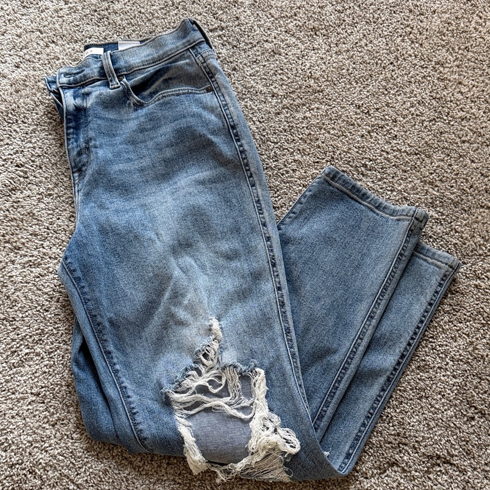 Eunina Light Blue Distressed Boyfriend Jeans